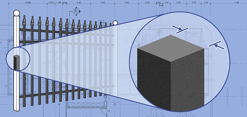 Southern New Hampshire Ornamental Steel fence post installation company